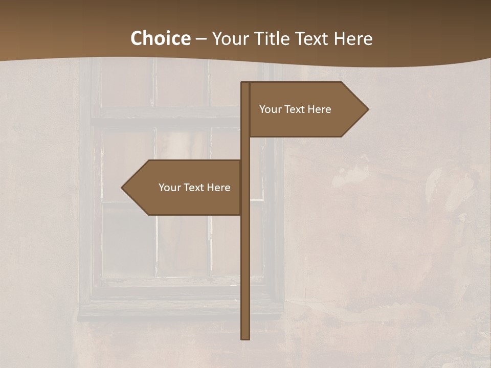 Glass Disrepair Wooden PowerPoint Template