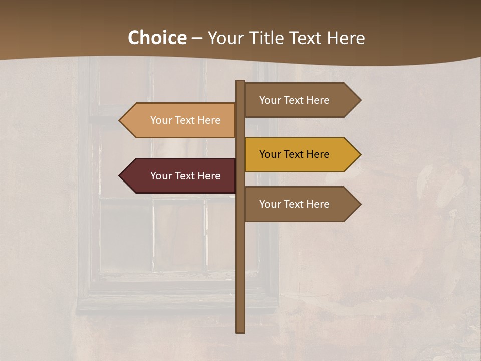 Glass Disrepair Wooden PowerPoint Template