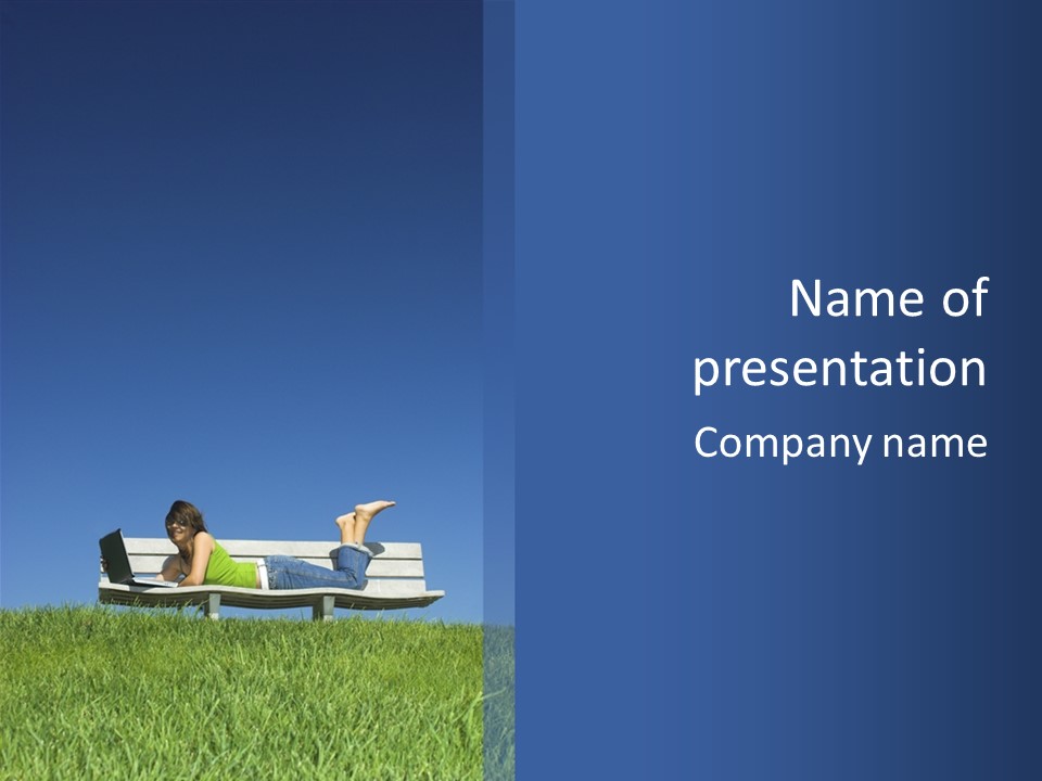 Sky Teenager Learning PowerPoint Template