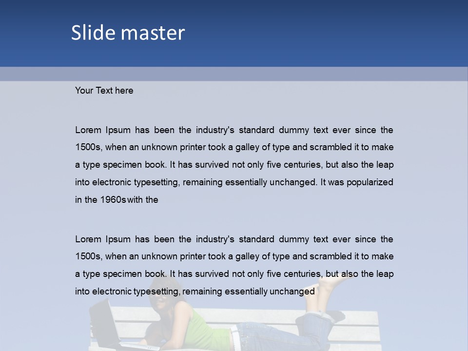 Sky Teenager Learning PowerPoint Template