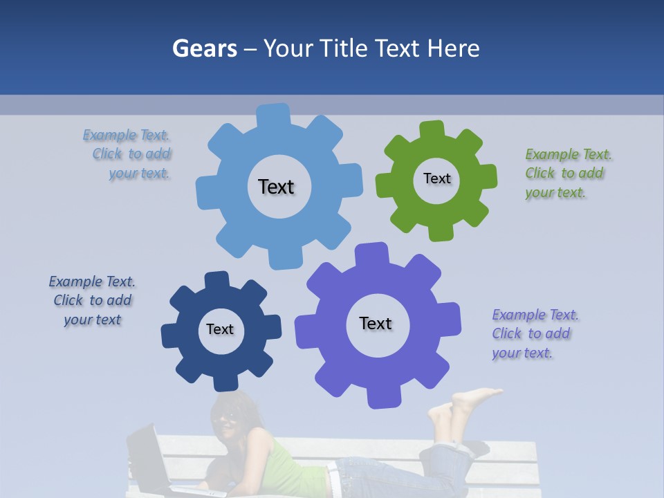 Sky Teenager Learning PowerPoint Template
