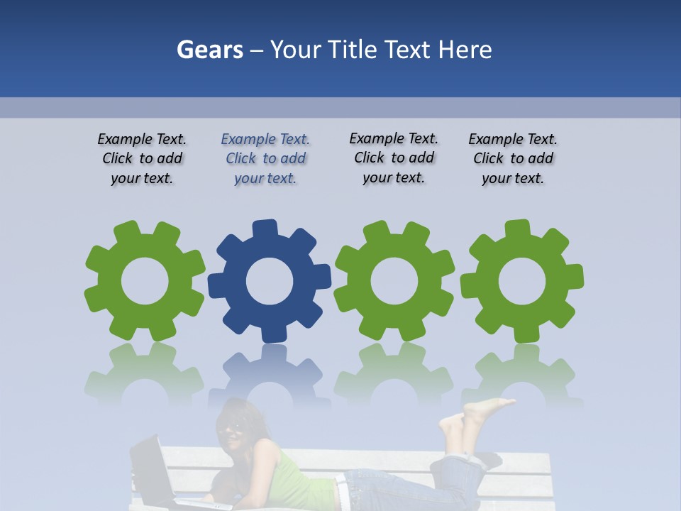 Sky Teenager Learning PowerPoint Template