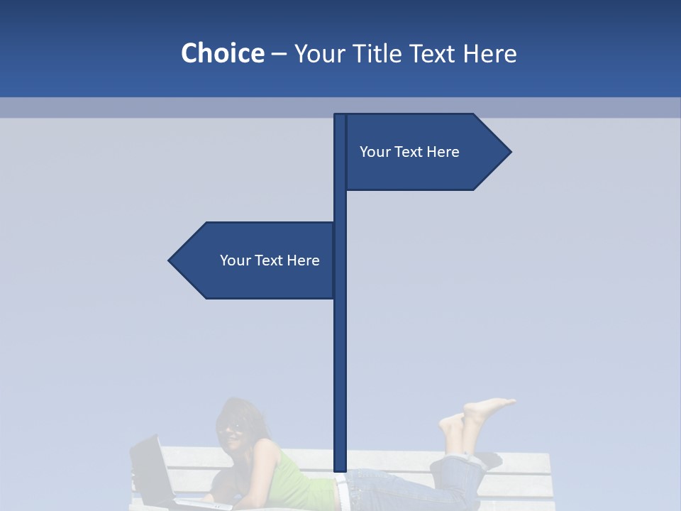Sky Teenager Learning PowerPoint Template