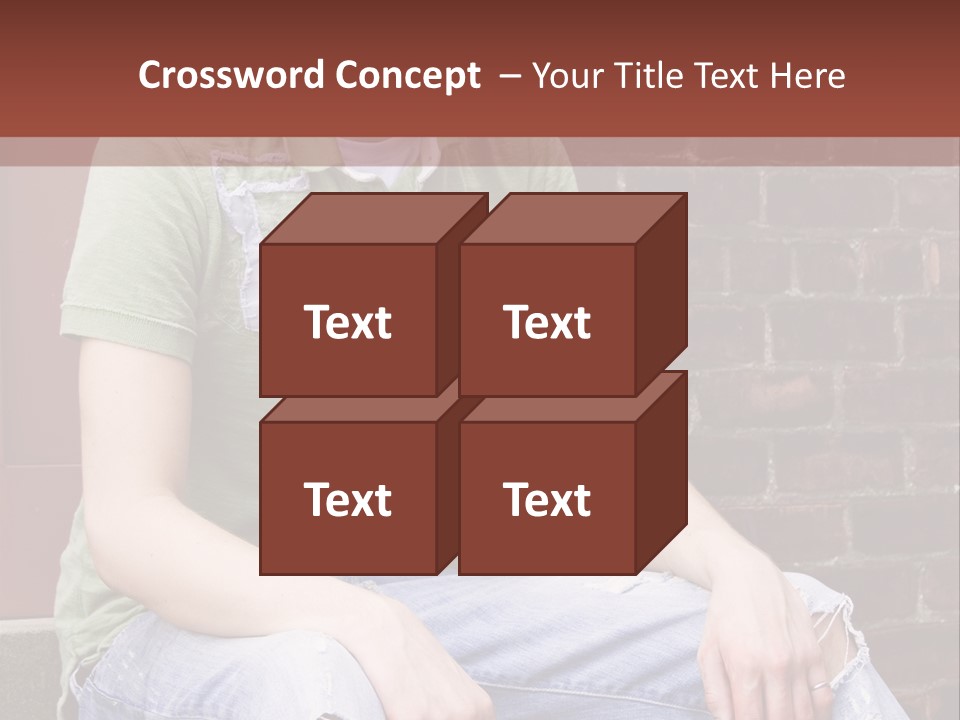 Youth Man Brick PowerPoint Template