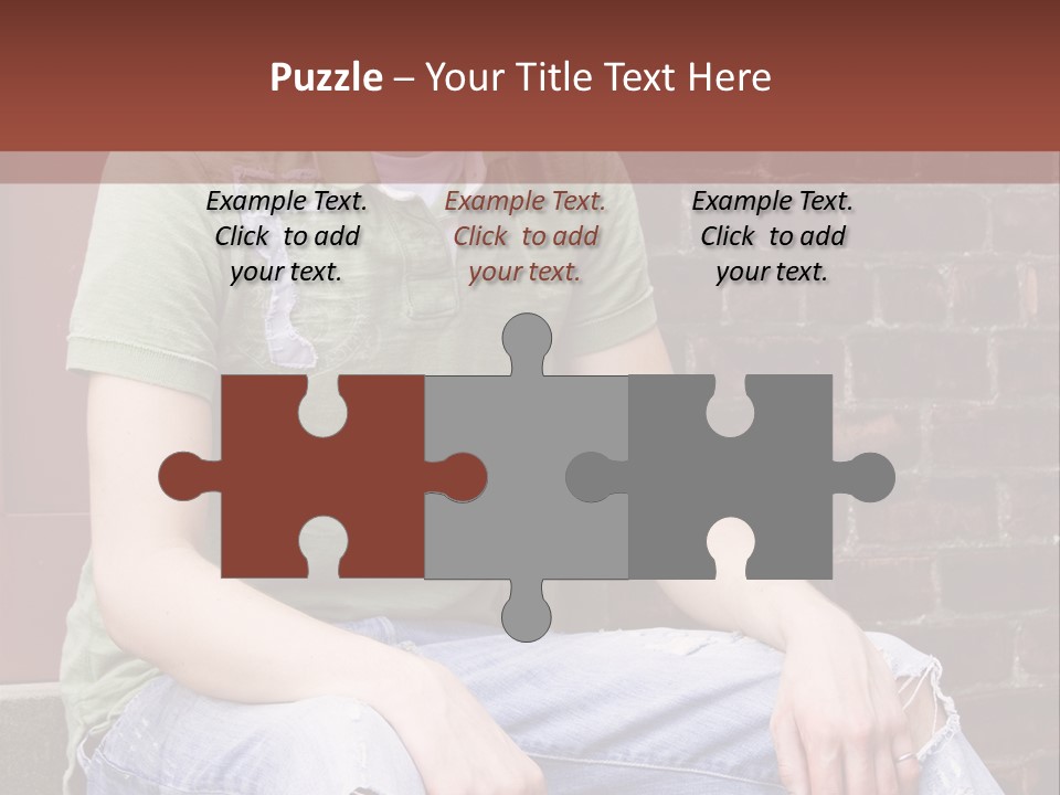 Youth Man Brick PowerPoint Template