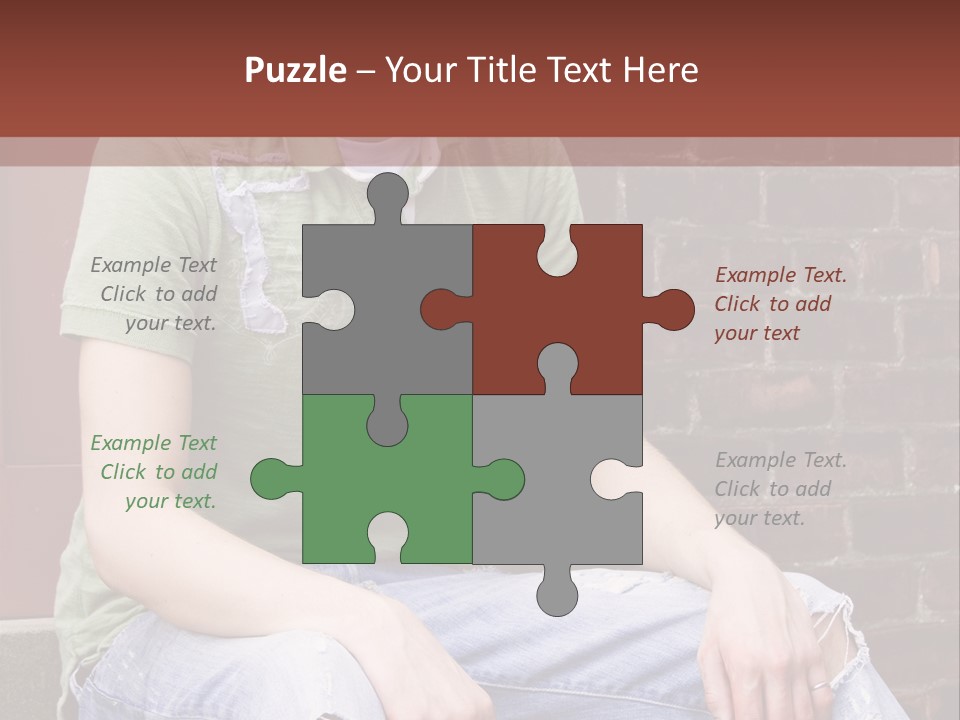 Youth Man Brick PowerPoint Template