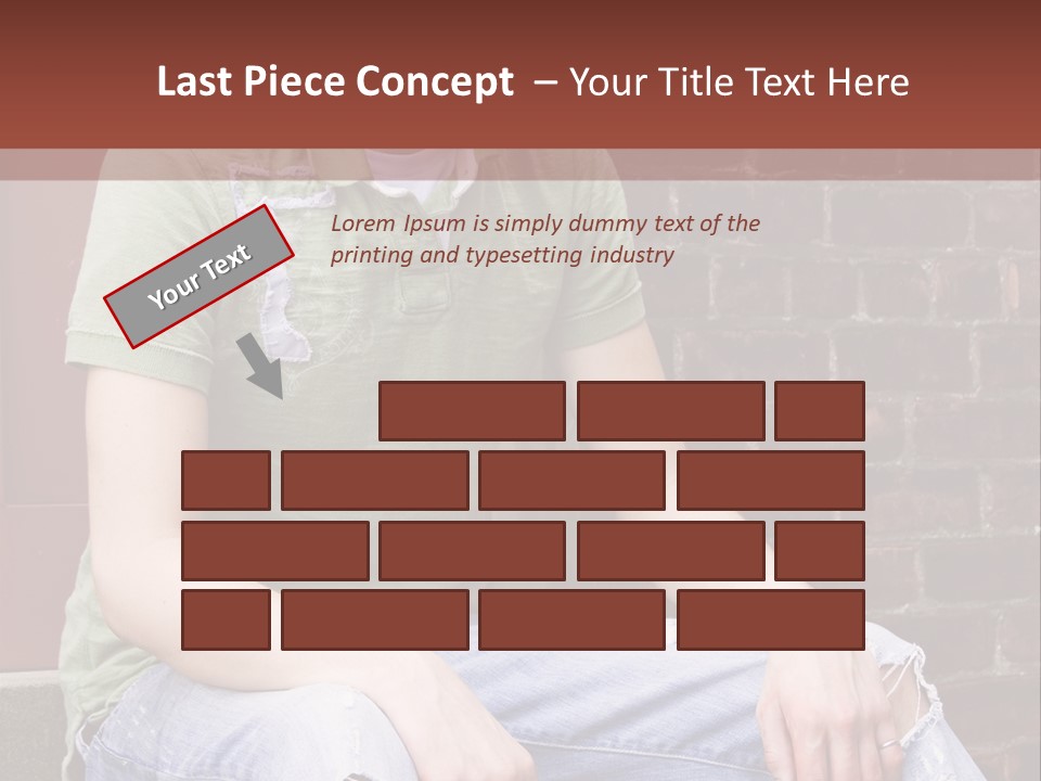 Youth Man Brick PowerPoint Template