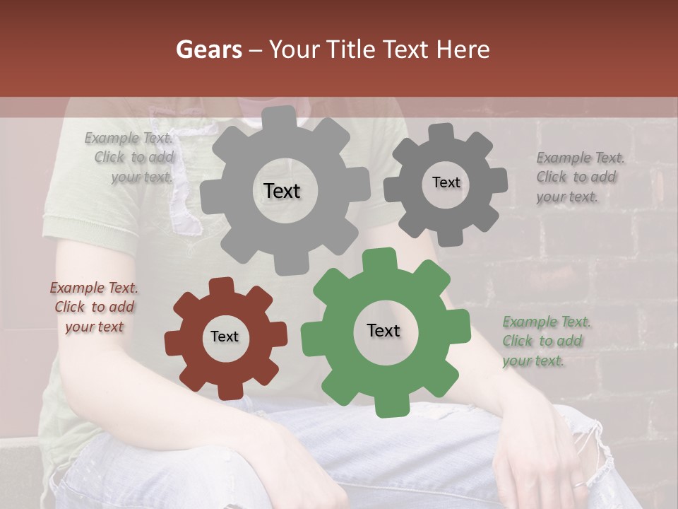 Youth Man Brick PowerPoint Template