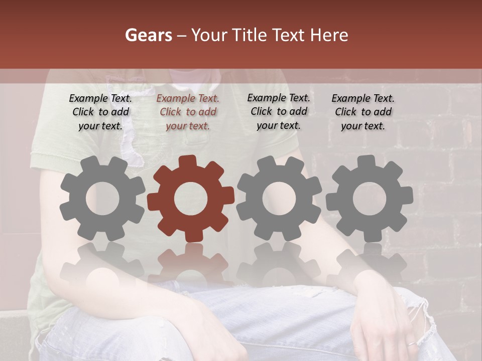 Youth Man Brick PowerPoint Template
