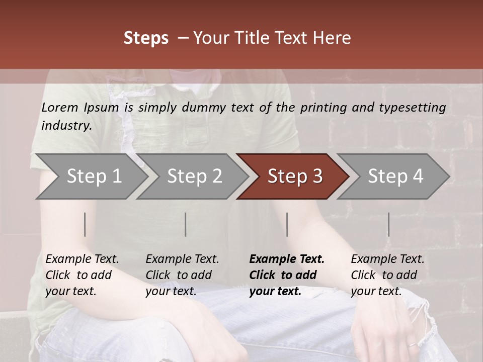 Youth Man Brick PowerPoint Template