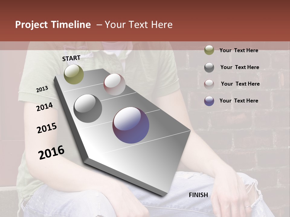 Youth Man Brick PowerPoint Template