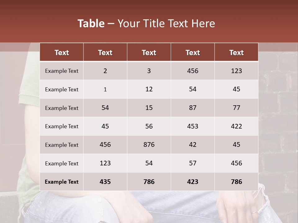 Youth Man Brick PowerPoint Template