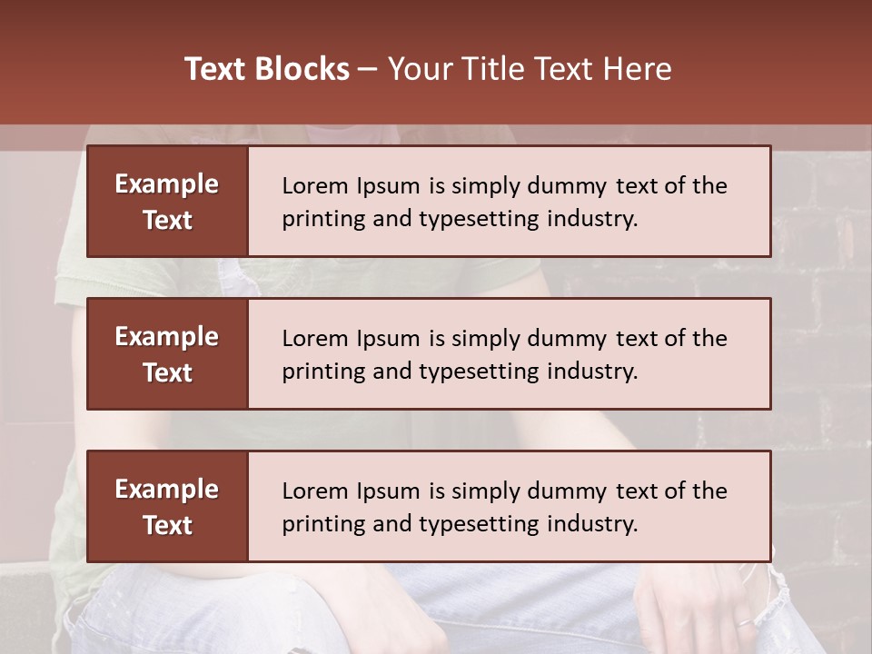 Youth Man Brick PowerPoint Template