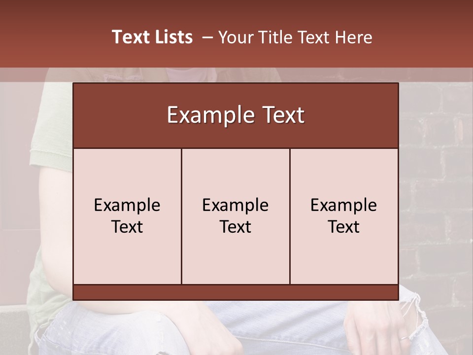Youth Man Brick PowerPoint Template