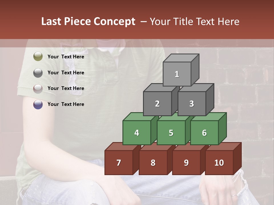 Youth Man Brick PowerPoint Template