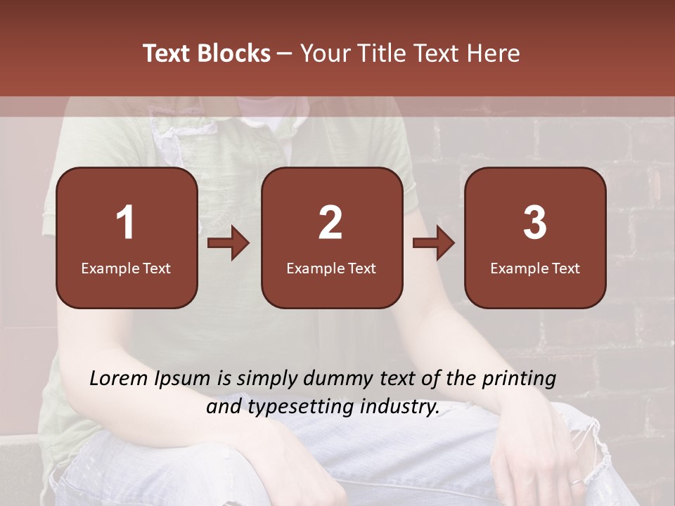 Youth Man Brick PowerPoint Template