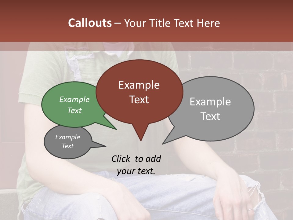 Youth Man Brick PowerPoint Template