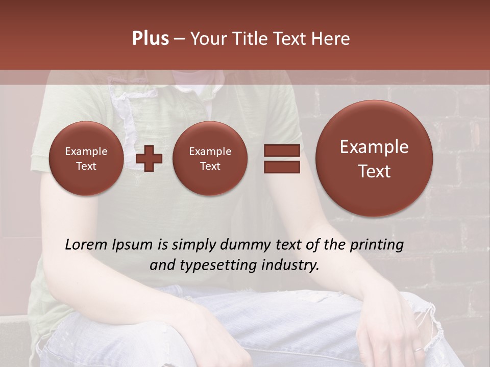 Youth Man Brick PowerPoint Template