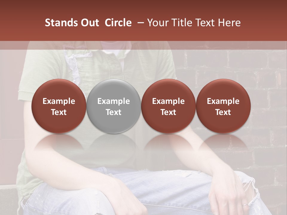 Youth Man Brick PowerPoint Template