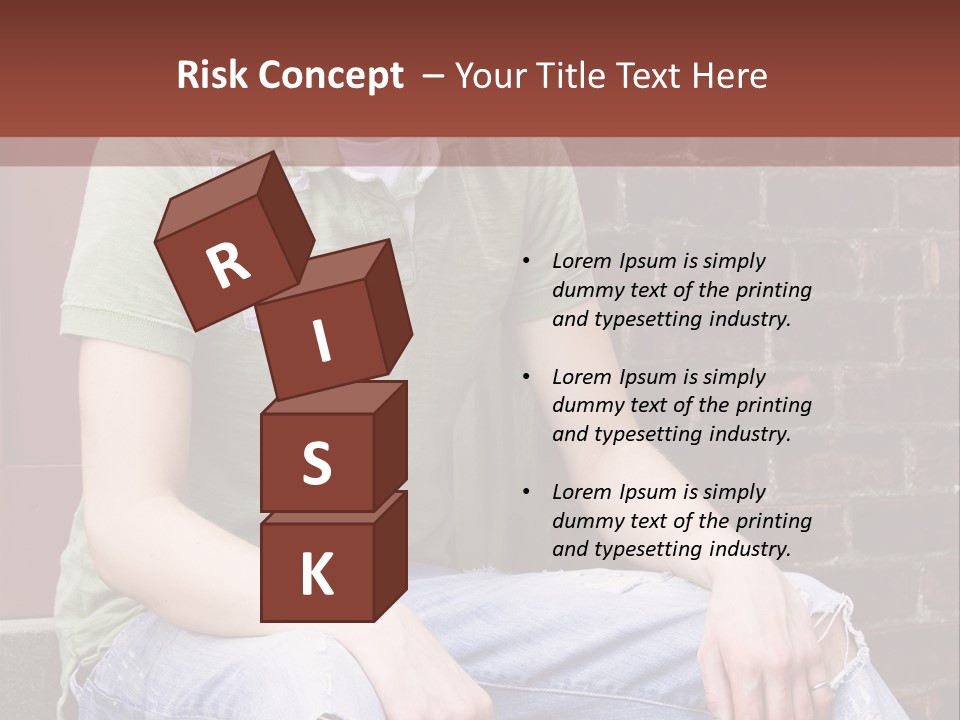 Youth Man Brick PowerPoint Template