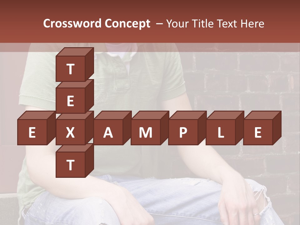 Youth Man Brick PowerPoint Template