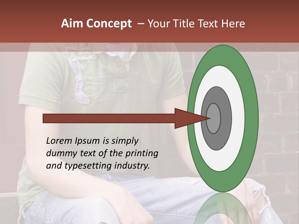 Youth Man Brick PowerPoint Template