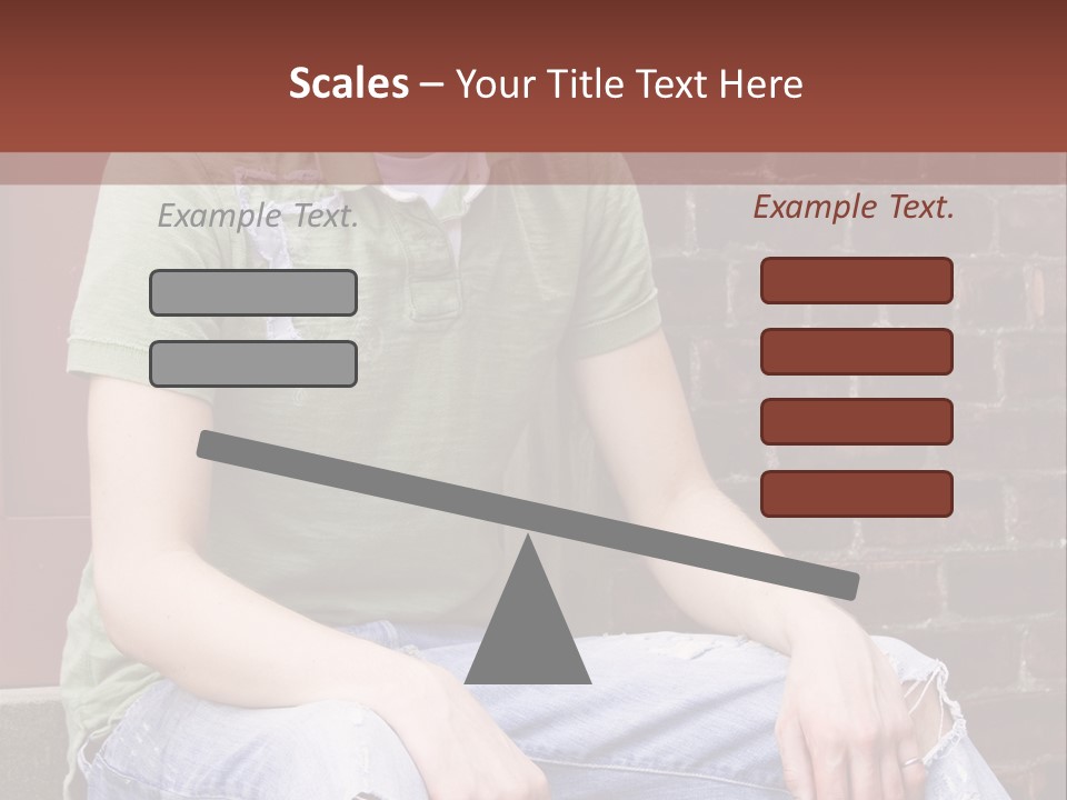 Youth Man Brick PowerPoint Template