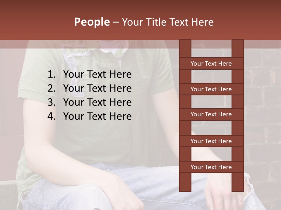 Youth Man Brick PowerPoint Template