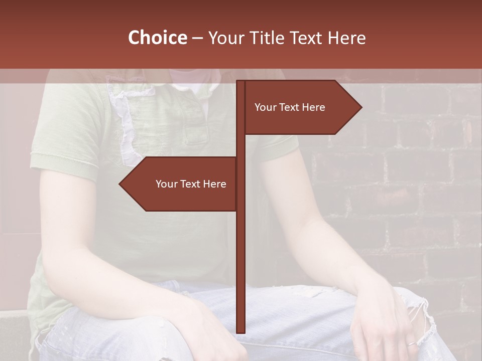 Youth Man Brick PowerPoint Template