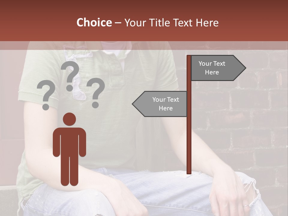 Youth Man Brick PowerPoint Template