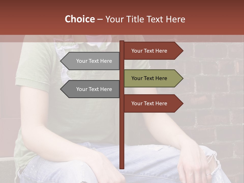 Youth Man Brick PowerPoint Template