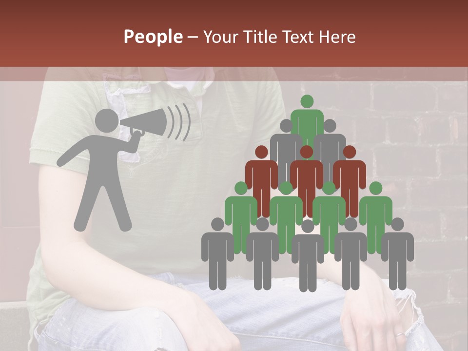 Youth Man Brick PowerPoint Template