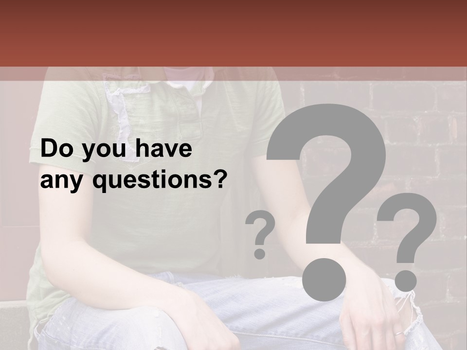 Youth Man Brick PowerPoint Template