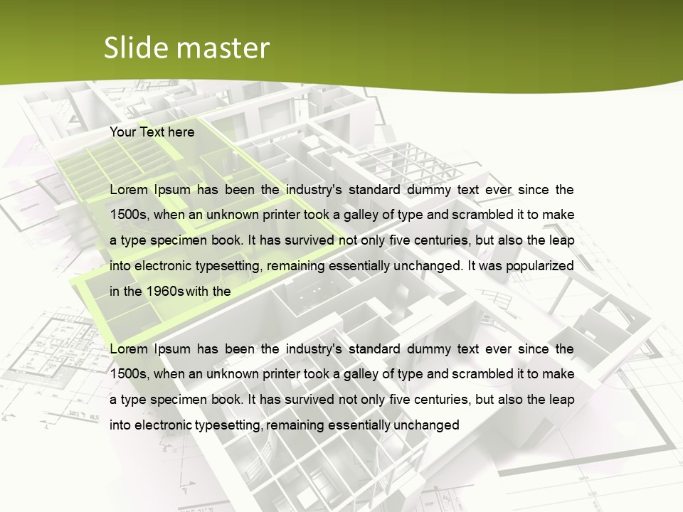 Flat Dwelling Domicile PowerPoint Template