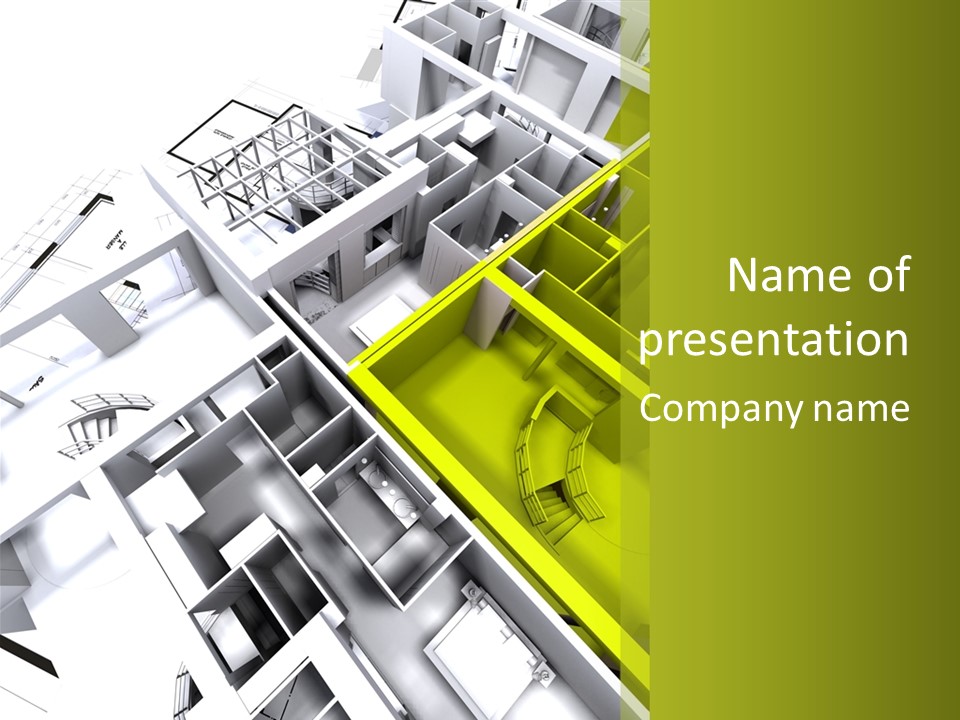 Chalet Building Architecture PowerPoint Template