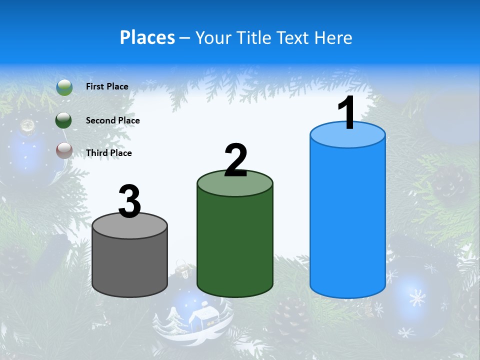 December Framing Gold PowerPoint Template