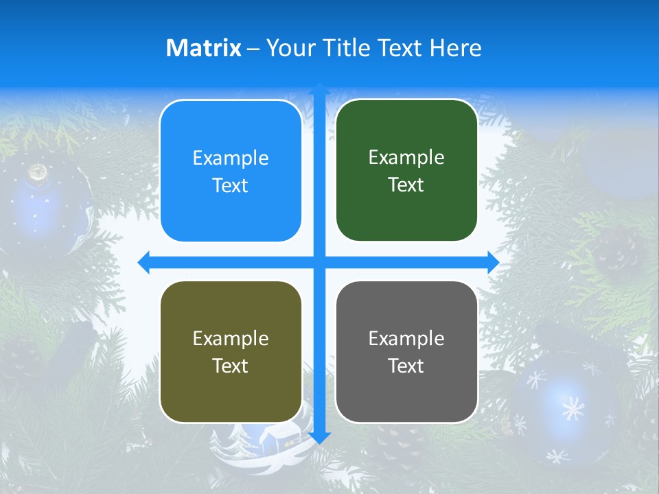 December Framing Gold PowerPoint Template