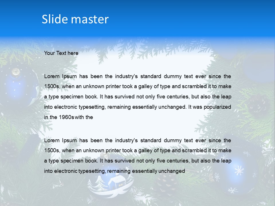 December Framing Gold PowerPoint Template