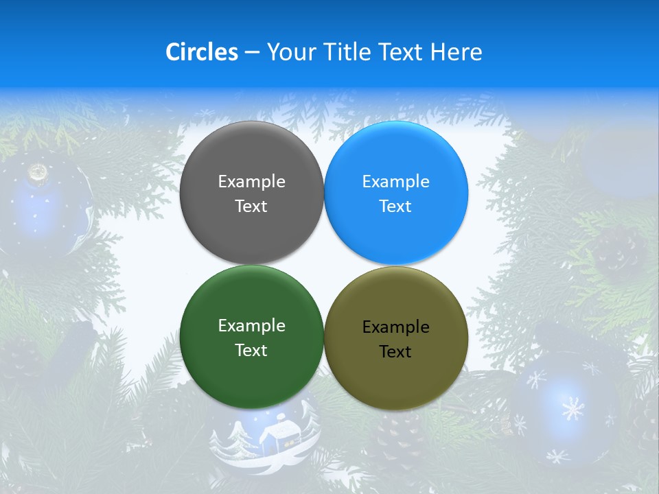 December Framing Gold PowerPoint Template