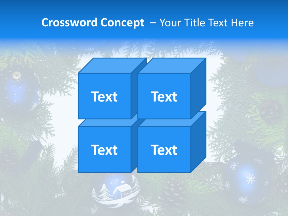 December Framing Gold PowerPoint Template