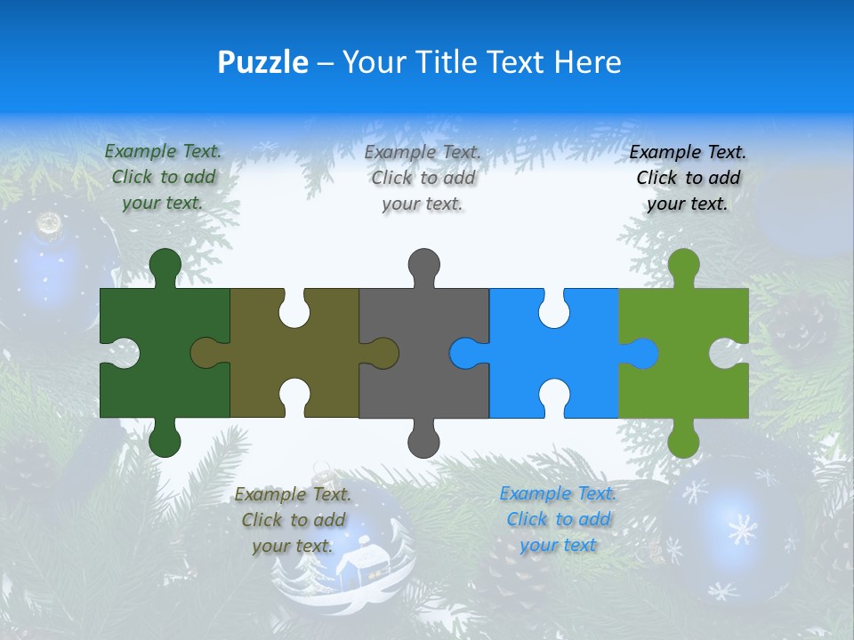 December Framing Gold PowerPoint Template