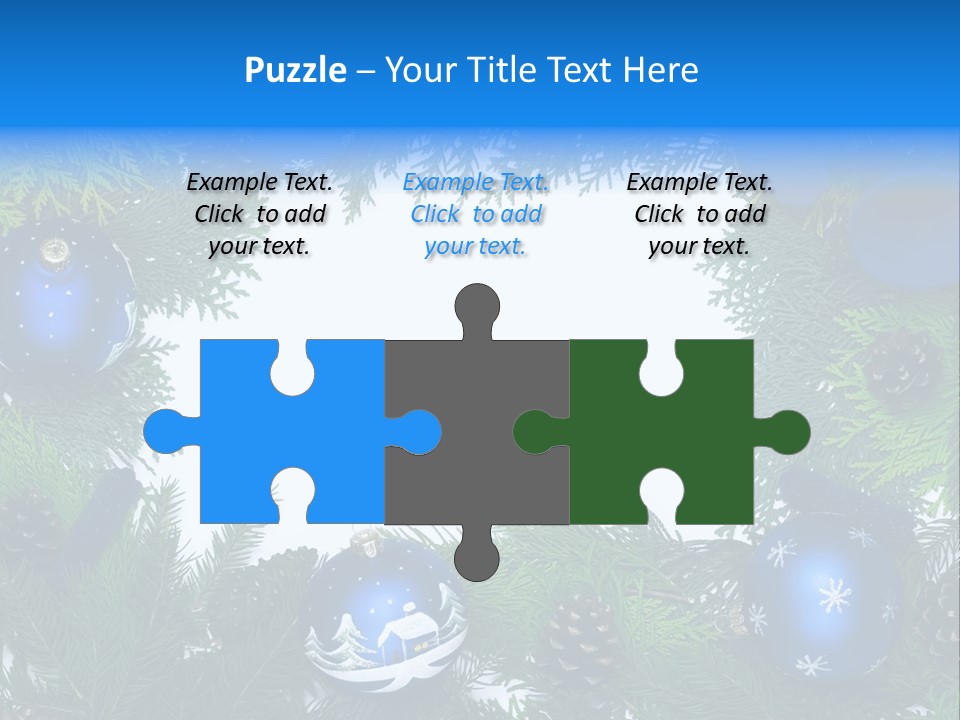 December Framing Gold PowerPoint Template