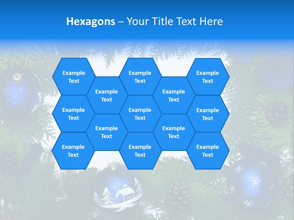 December Framing Gold PowerPoint Template