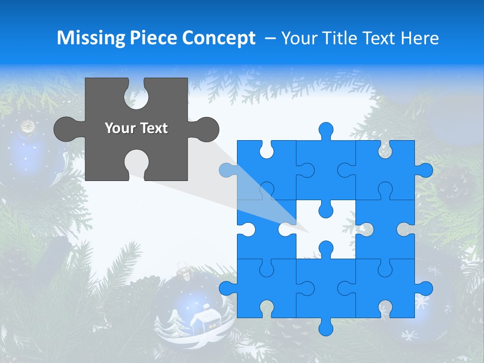 December Framing Gold PowerPoint Template