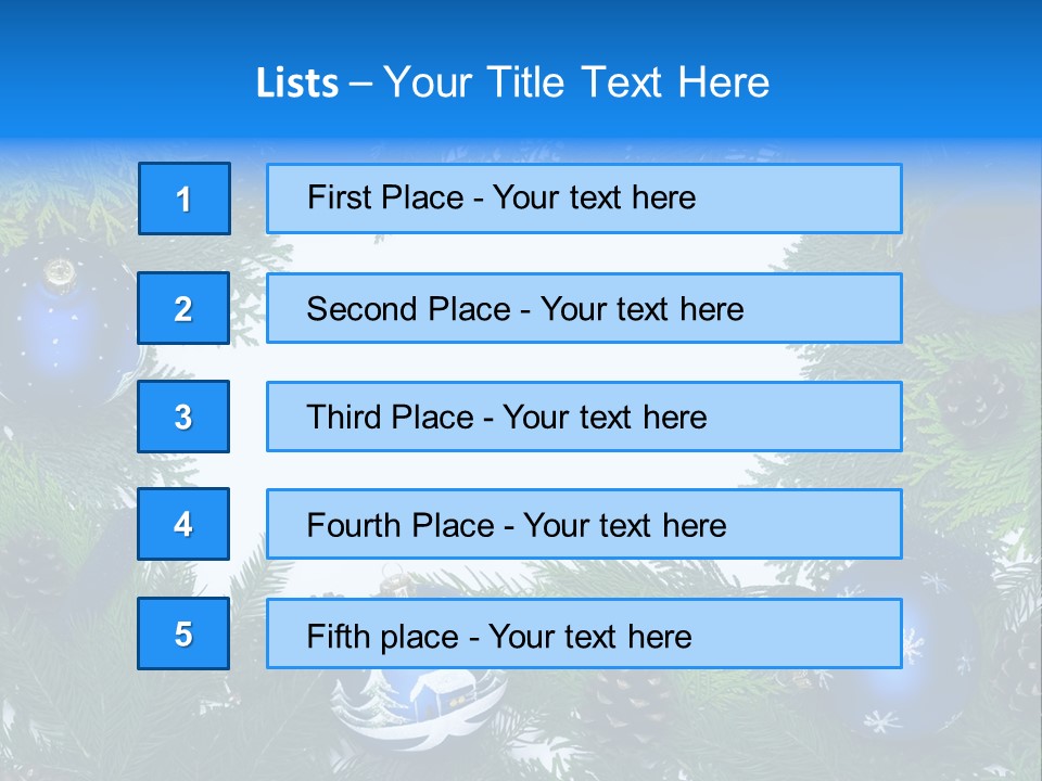December Framing Gold PowerPoint Template