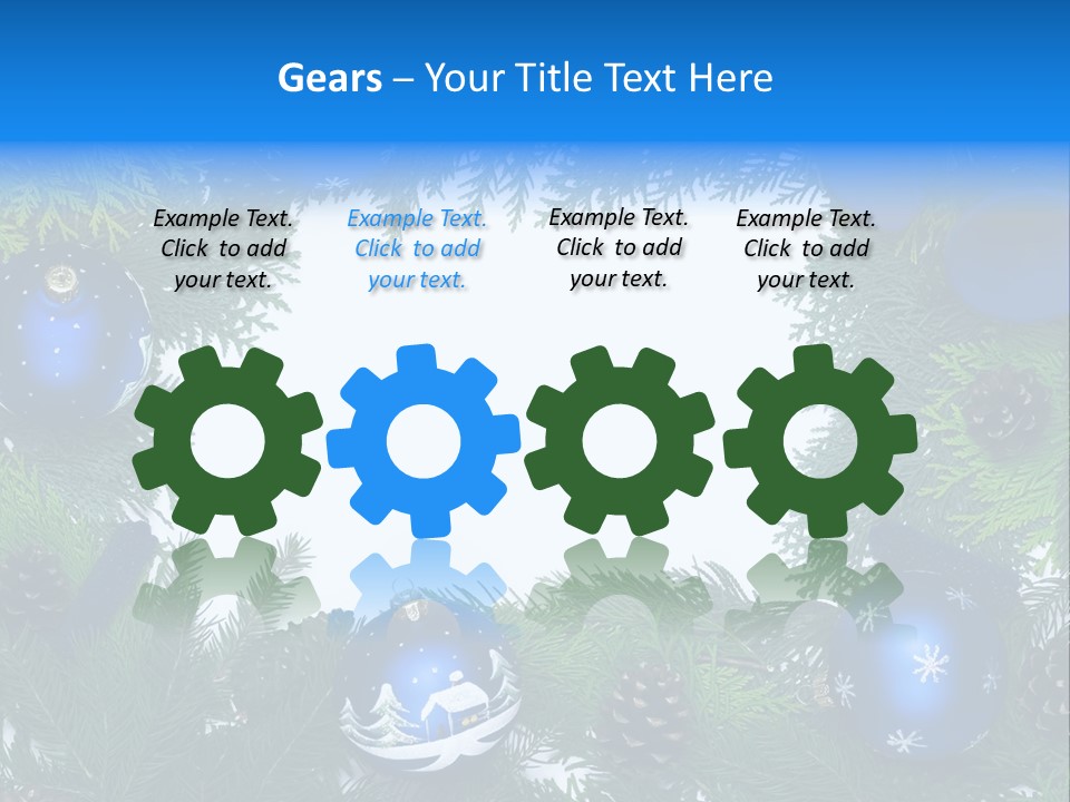 December Framing Gold PowerPoint Template