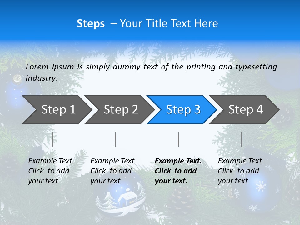 December Framing Gold PowerPoint Template