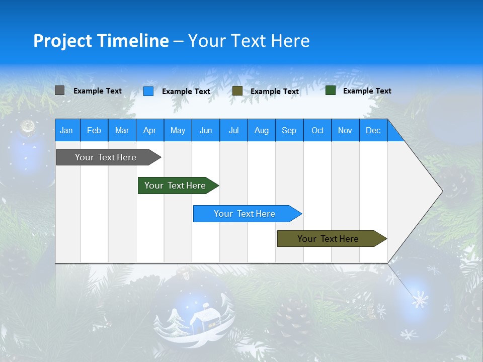 December Framing Gold PowerPoint Template