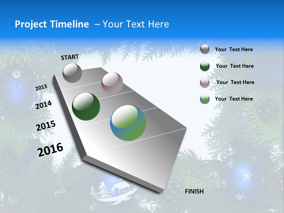 December Framing Gold PowerPoint Template