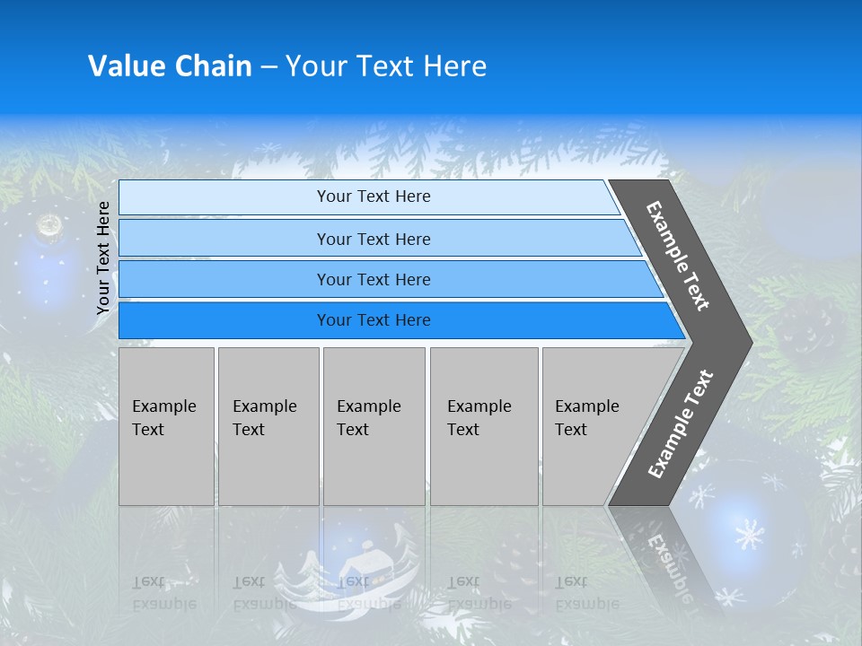 December Framing Gold PowerPoint Template